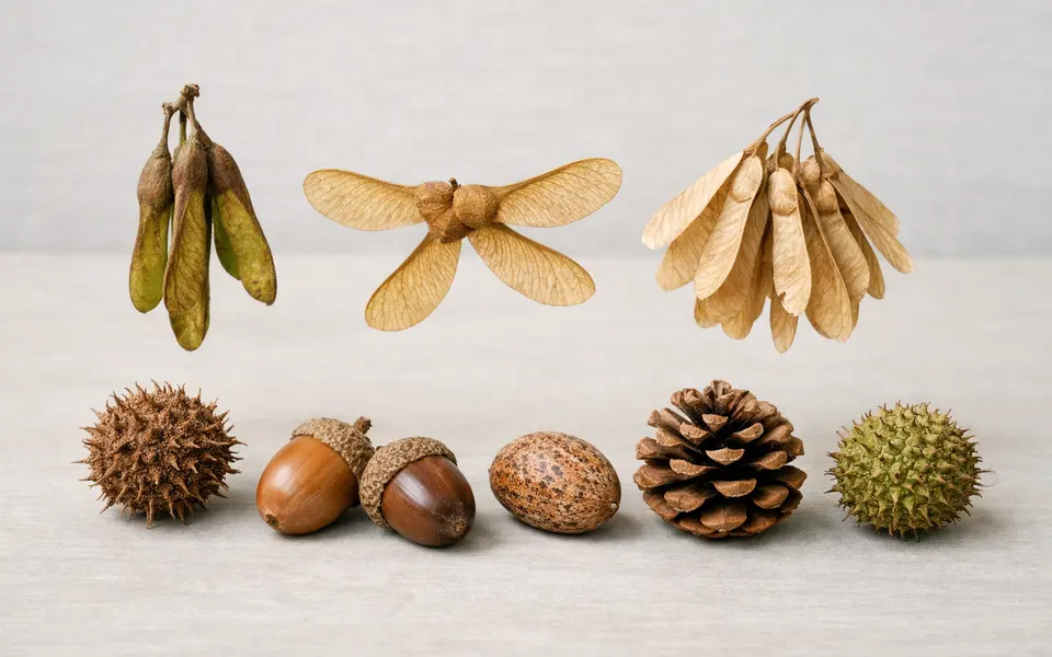Tree Seed Pod Identification by Photo: Pods, Samaras, Nuts, and Cones visual support