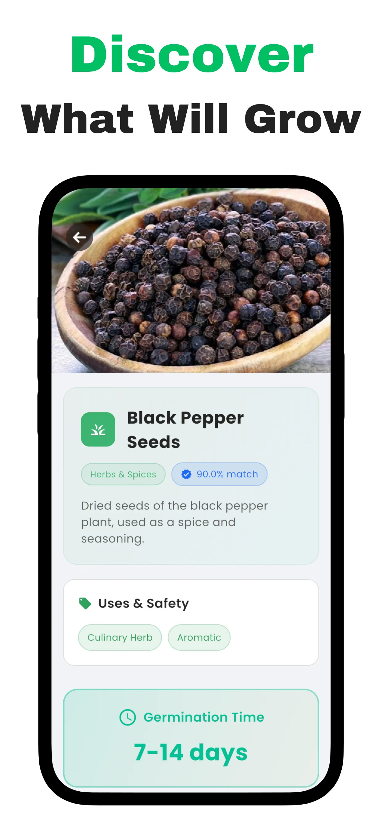 Viewing seed species details